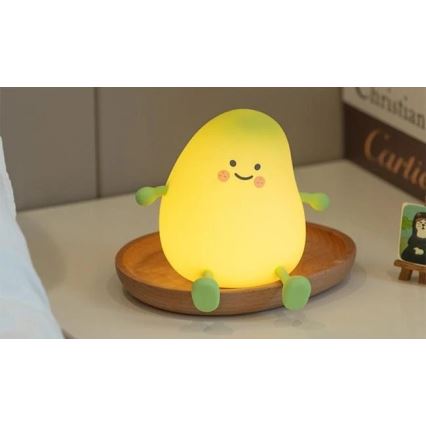 Luz noturna infantil LED recarregável e regulável LED/1W/5V 3000K 800 mAh manga