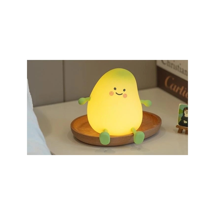 Luz noturna infantil LED recarregável e regulável LED/1W/5V 3000K 800 mAh manga