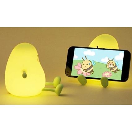 Luz noturna infantil LED recarregável e regulável LED/1W/5V 3000K 800 mAh manga
