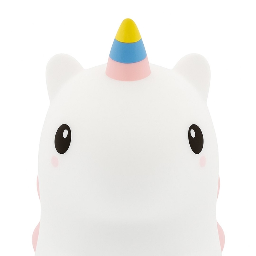 Luz noturna infantil tátil recarregável dimerizável LED RGBW UNICORN LED/1W/5V 1200 mAh