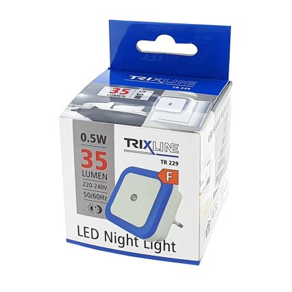 Luz Noturna LED com Sensor LED/0,5W/230V azul