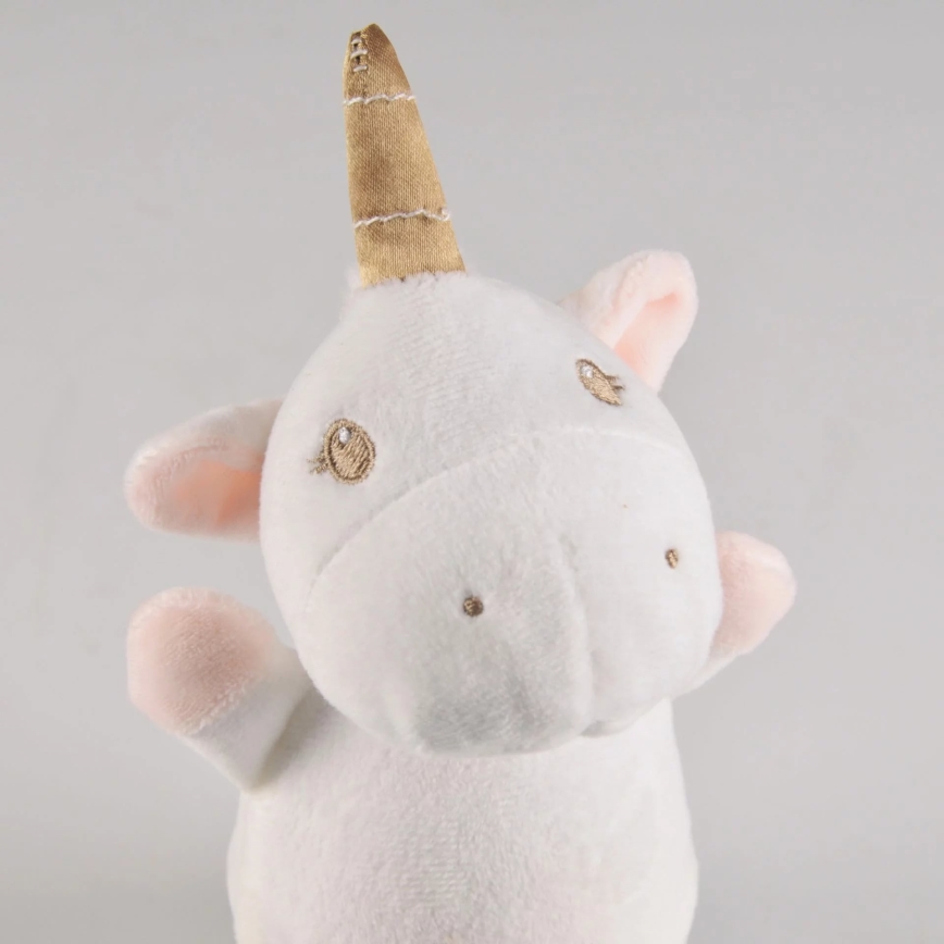 Luz noturna infantil LED RGB com melodia 3xAAA/5V unicórnio