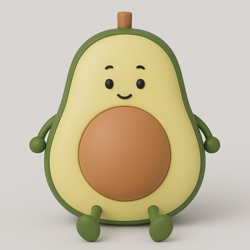 Luz noturna infantil tátil recarregável e regulável AVOCADO LED/1W/5V 1200 mAh