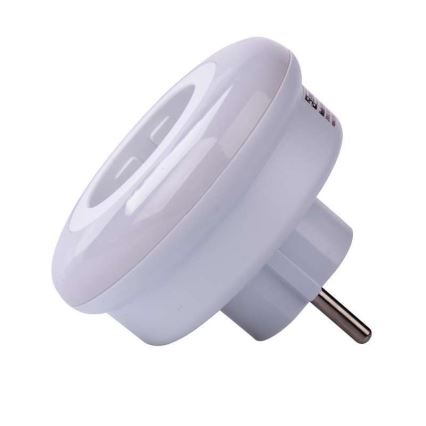 Luz noturna + tomada 3xLED/0,63W/230V SCHUKO