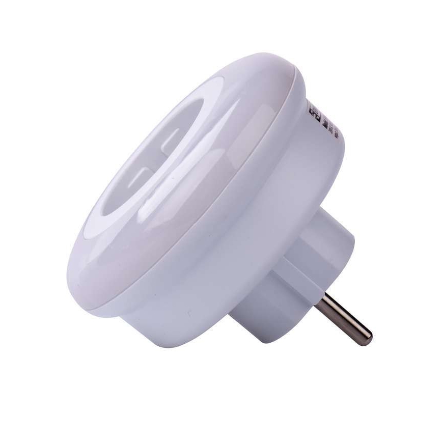 Luz noturna + tomada 3xLED/0,63W/230V SCHUKO