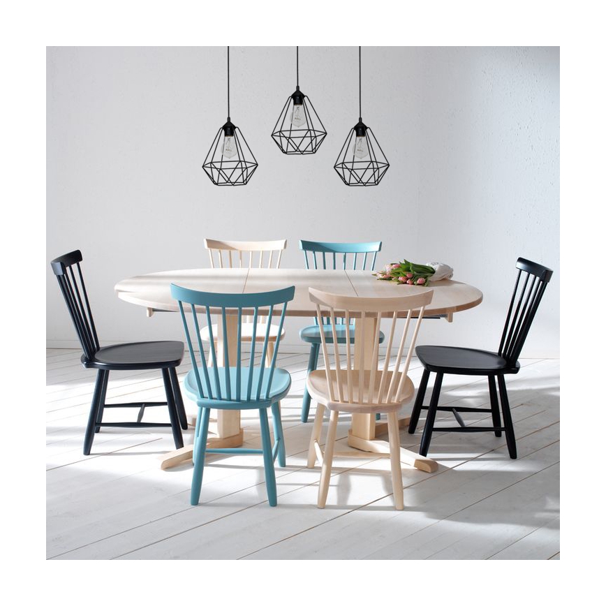 Luz pendente BASKET 3xE27/60W/230V preto antigo