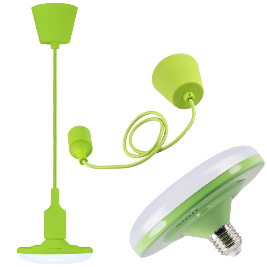 Luz pendente LED KIKI 1xE27/10W/230V verde