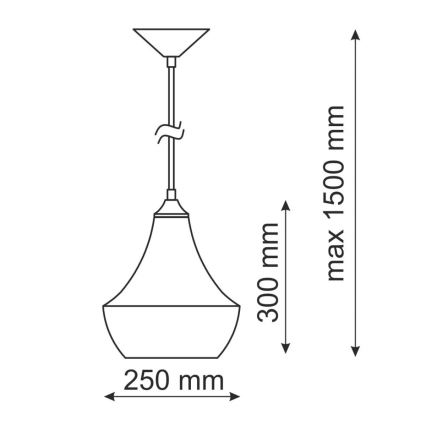 Luz pendente MODERN E27/60W branco