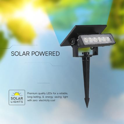 Luz Solar LED 2 em 1 LED/0,9W/3,7V 3000K IP65 1200 mAh preto
