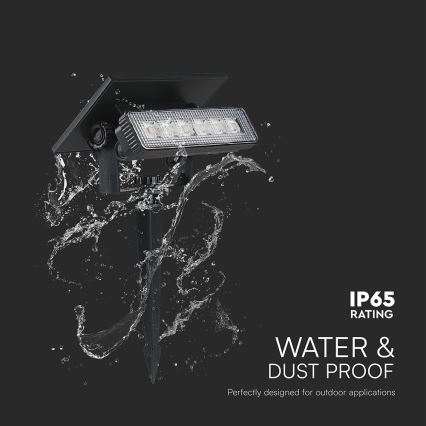 Luz Solar LED 2 em 1 LED/0,9W/3,7V 3000K IP65 1200 mAh preto