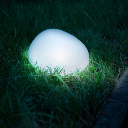 Luz solar LED 1,2 V 300 mAh IP44 — formato seixo