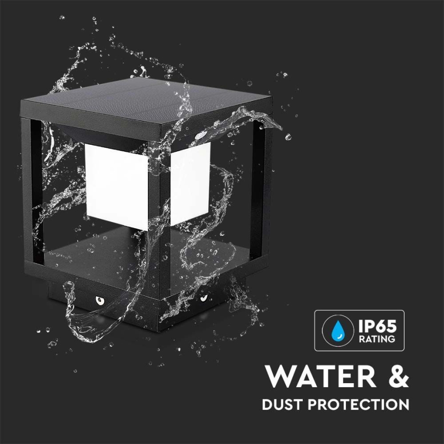 Luz Solar LED com sensor LED/2W/5,5V 3000K IP65 2600 mAh preto