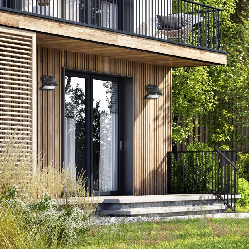 Luz solar LED com sensor de movimento e crepúsculo LED/6,8W/4000 mAh 3,7V IP65