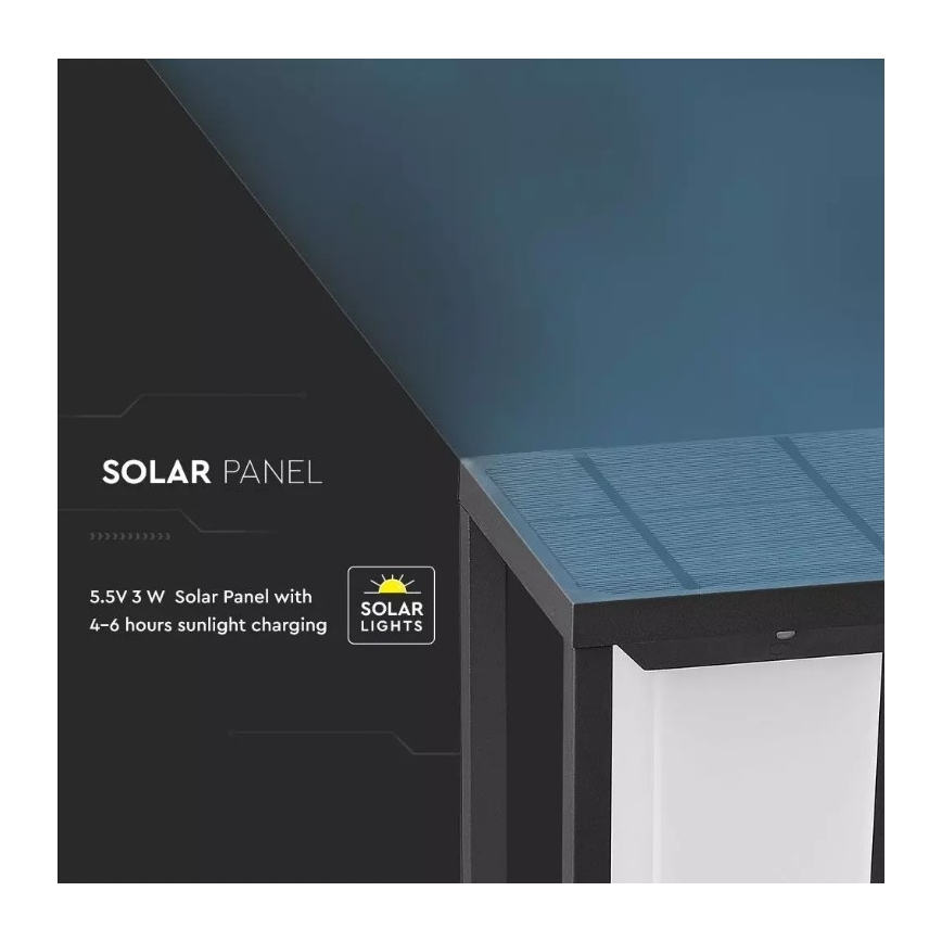 Luz Solar LED com sensor CHIP SAMSUNG LED/2W/3,7V IP65 2600 mAh