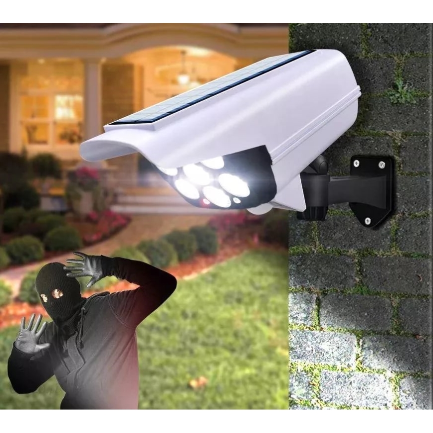 Câmera de segurança solar LED com sensor CÂMERA LED/1W/3,7V 1200 mAh IP44 + controlo remoto