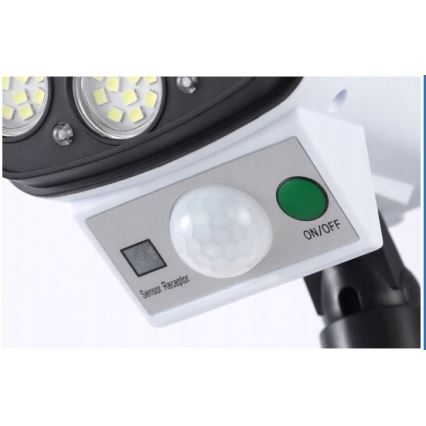 Câmera de segurança solar LED com sensor CÂMERA LED/1W/3,7V 1200 mAh IP44 + controlo remoto