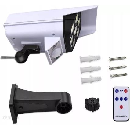 Câmera de segurança solar LED com sensor CÂMERA LED/1W/3,7V 1200 mAh IP44 + controlo remoto