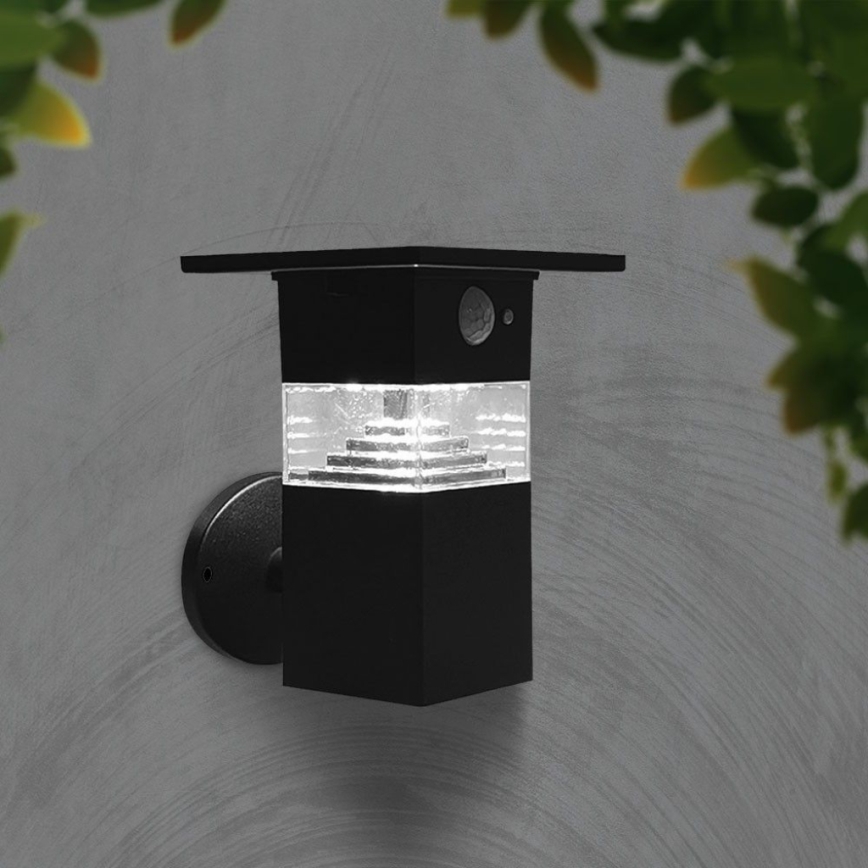 Luminária de parede solar LED com sensor LED/2,5W/3,7V IP54 3000K 2200 mAh