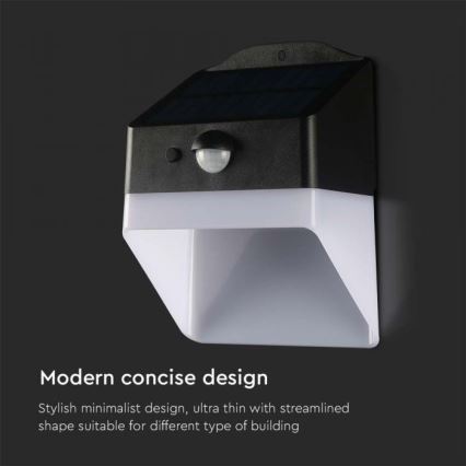 Luminária de parede solar LED com sensor LED/2W/3,7V 4000K IP65 1200 mAh