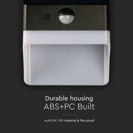 Luminária de parede solar LED com sensor LED/2W/3,7V 4000K IP65 1200 mAh