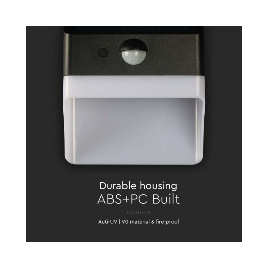Luminária de parede solar LED com sensor LED/2W/3,7V 4000K IP65 1200 mAh