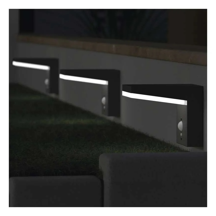 Luminária de parede solar LED com sensor LED/4,4W/3,7V 2200 mAh IP44