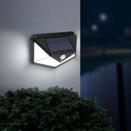 Luminária de parede solar LED com sensor LED/5W/5,5V IP65 1200 mAh