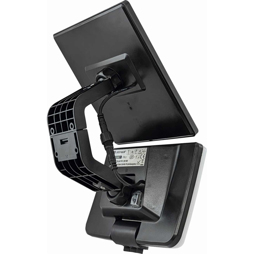 Luminária de parede solar LED com sensor LED/8W/3,7V 2000 mAh IP54