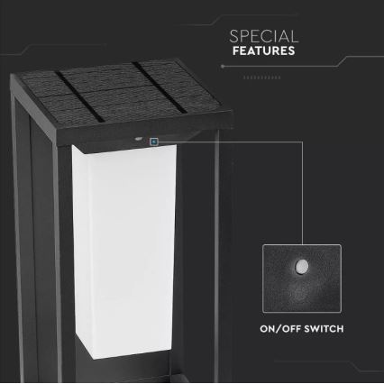 Luminária de parede solar LED com sensor CHIP SAMSUNG LED/2W/3,7V IP65 2600 mAh