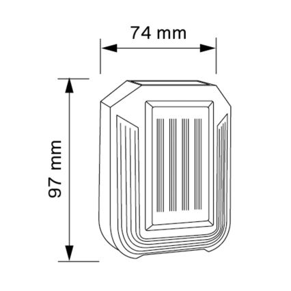 Luminária de Parede Solar LED LUCE LED/1,2V 400 mAh IP44