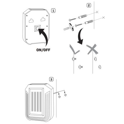 Luminária de Parede Solar LED LUCE LED/1,2V 400 mAh IP44