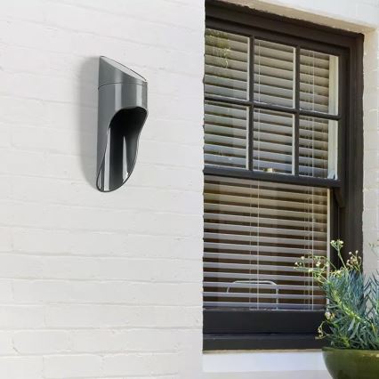 Luminária de Parede Solar LED PALESA LED/1W/3,7V IP65 1800 mAh cinza