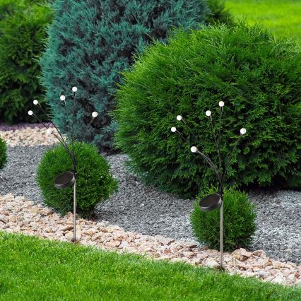 Luz Solar LED FIORINI 6xLED/1,2V 600 mAh IP44 preto