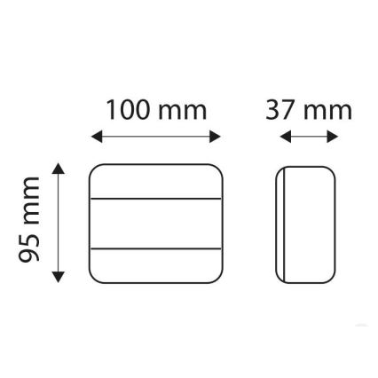 Luz traseira LED multifuncional MULTI LED/1,2W/12V IP65 vermelha/laranja