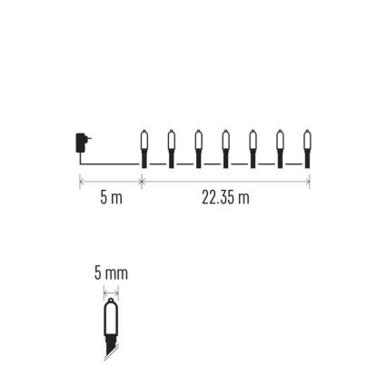 Luzes de Natal LED para exterior 150xLED/27,35m IP44 multicolor