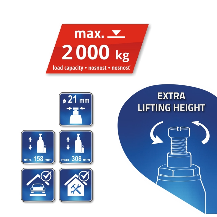 Macaco hidráulico 2 t