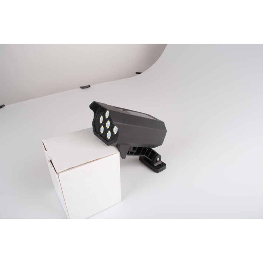 LED Câmara de segurança simulada com sensor e painel solar LED/5W/5,5V 800 mAh IP65 + comando remoto