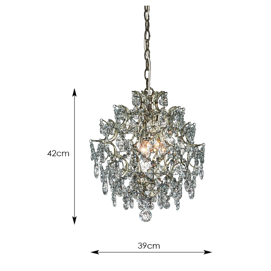 Markslöjd 100524 - Candelabro de cristal de corrente ROSENDAL 3xE14/40W/230V