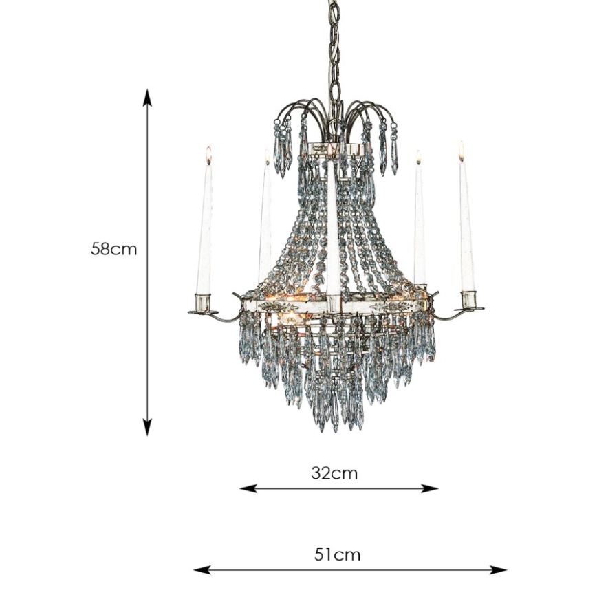 Markslöjd 100602 - Candeeiro suspenso KRAGEHOLM 3xE14/40W/230V latão