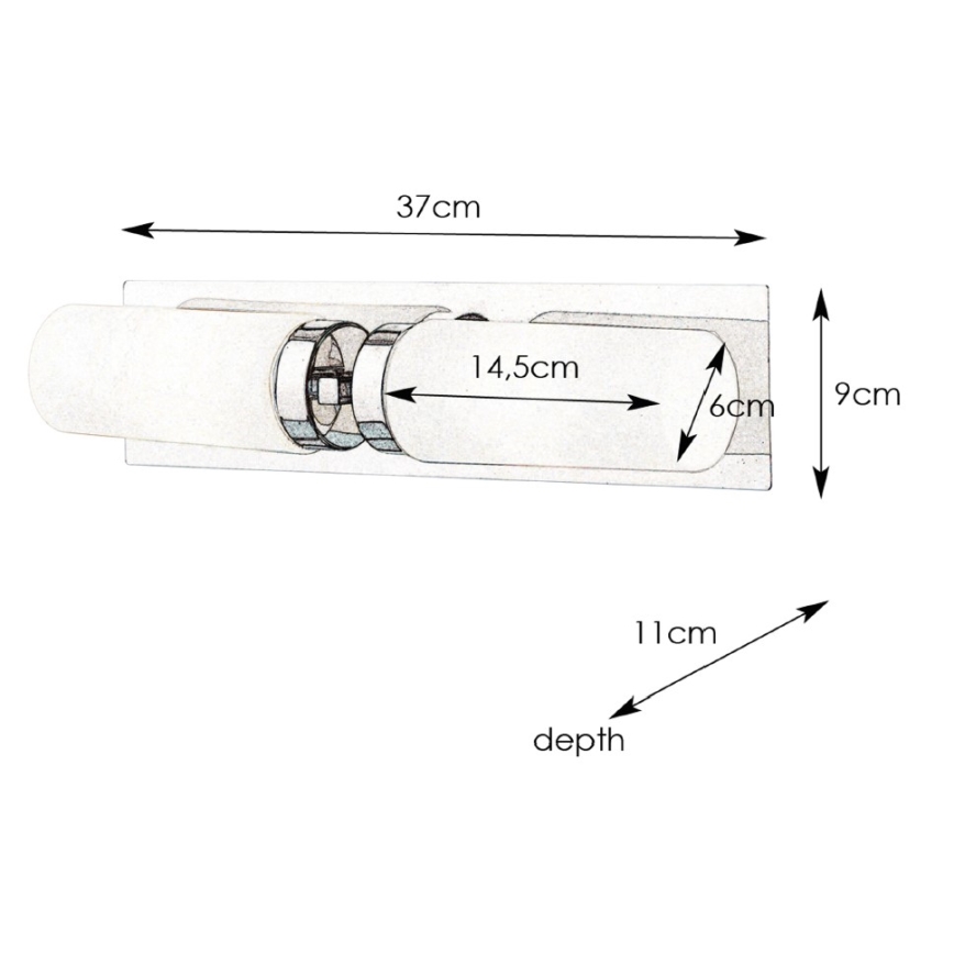 Markslöjd 102478 - Luz de parede para casa de banho NORRSUNDET 2xE14/40W/230V IP44