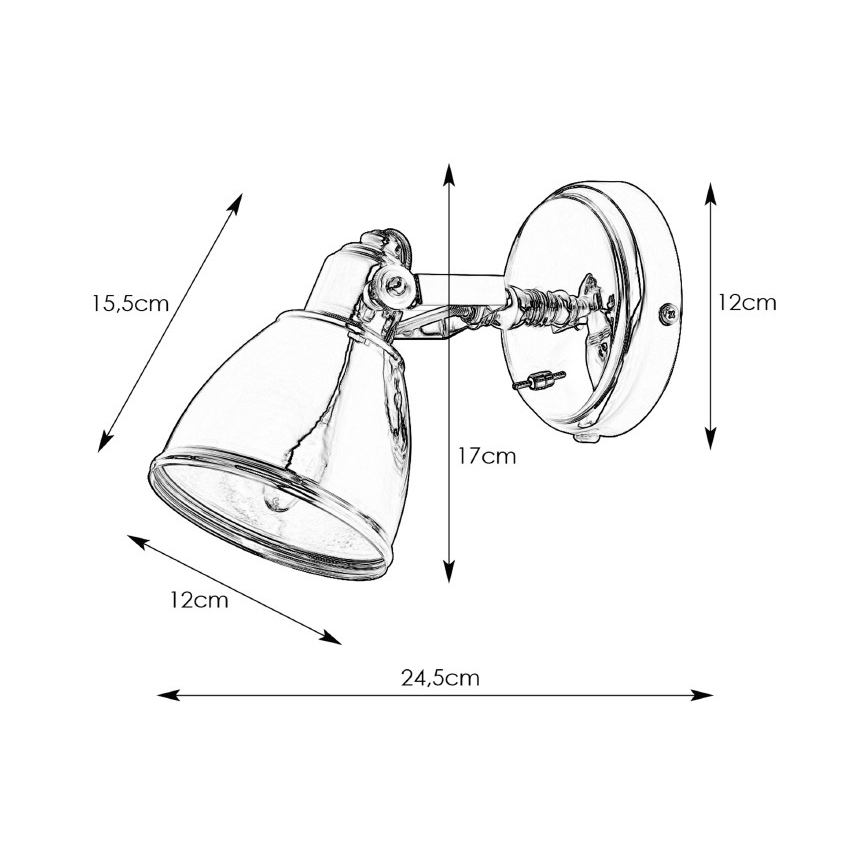 Markslöjd 104048 - Luz de parede FJÄLLBACKA 1xE14/40W/230V bronze
