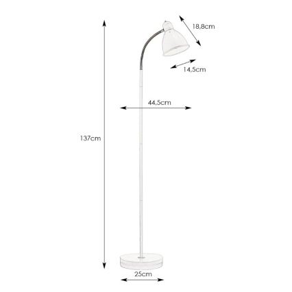 Markslöjd 104842 - Luminária de piso NITTA 1xE27/60W/230V