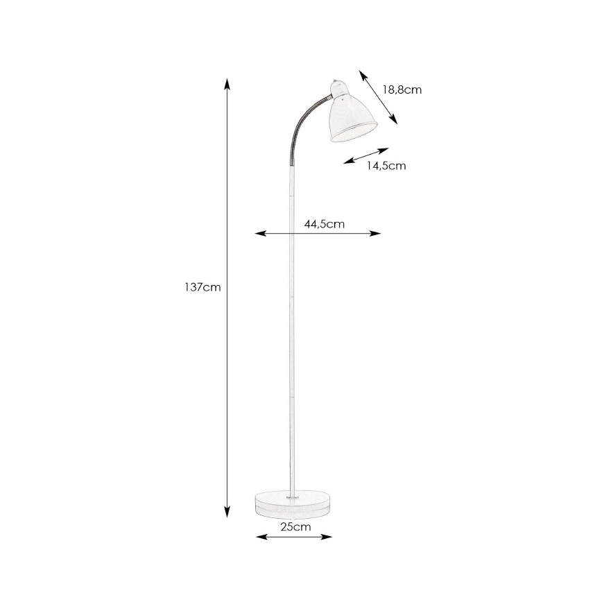 Markslöjd 104842 - Luminária de piso NITTA 1xE27/60W/230V
