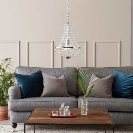 Markslöjd 104889 - Candelabro suspenso de cristal GRÄNSÖ 1xE27/60W/230V