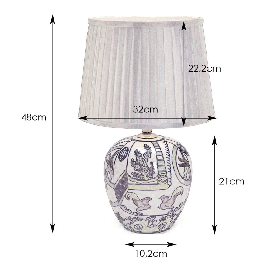 Markslöjd 105000 - Lâmpada de mesa GÖTEBORG 1xE27/60W/230V