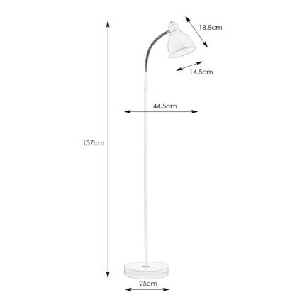 Markslöjd 105128 - Luminária de piso NITTA 1xE27/60W/230V