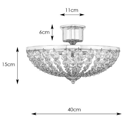 Markslöjd 105316 - Iluminação de teto GRÄNSÖ 3xE14/40W/230V