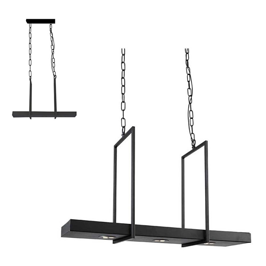 Markslöjd 105780 - Candelabro fosco LED na corrente TRAY 3xLED/3W/230V preto antigo