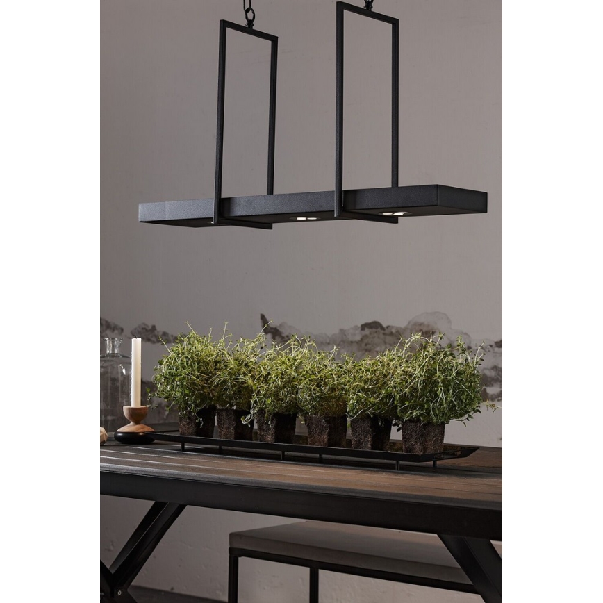 Markslöjd 105780 - Candelabro fosco LED na corrente TRAY 3xLED/3W/230V preto antigo