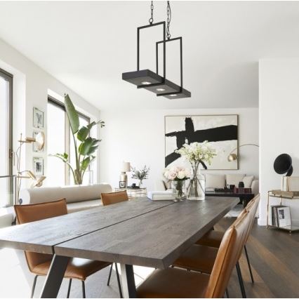 Markslöjd 105780 - Candelabro fosco LED na corrente TRAY 3xLED/3W/230V preto antigo